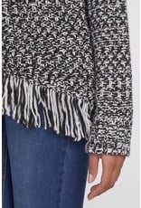 Tribal Tribal Long Sleeve Fringe Sweater