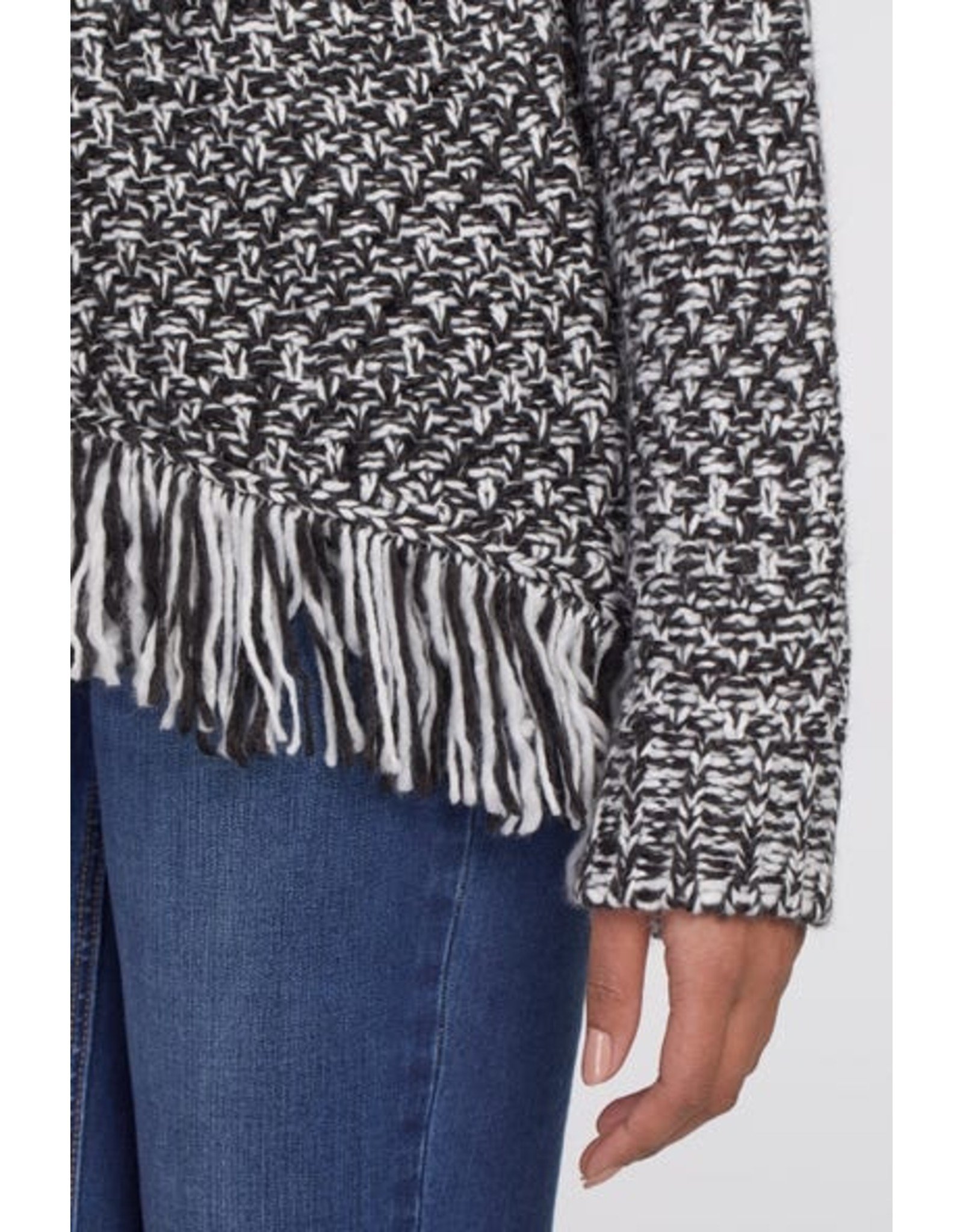 Tribal Tribal Long Sleeve Fringe Sweater