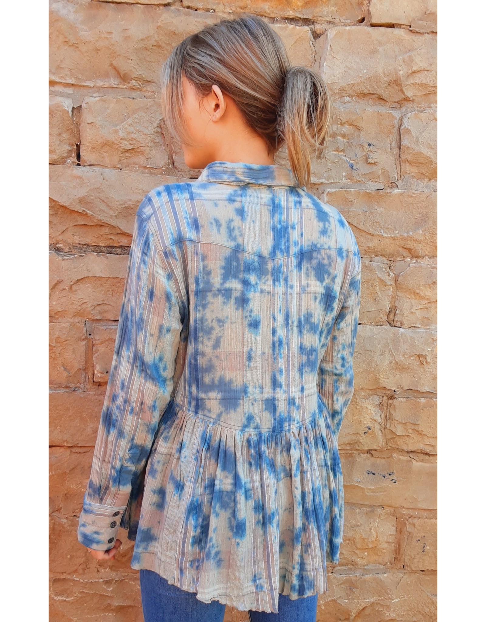 Ivy Jane Ivy Jane Tie Dye Peplum Shirt