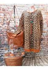 Griselda Animal Print Sweater Hem