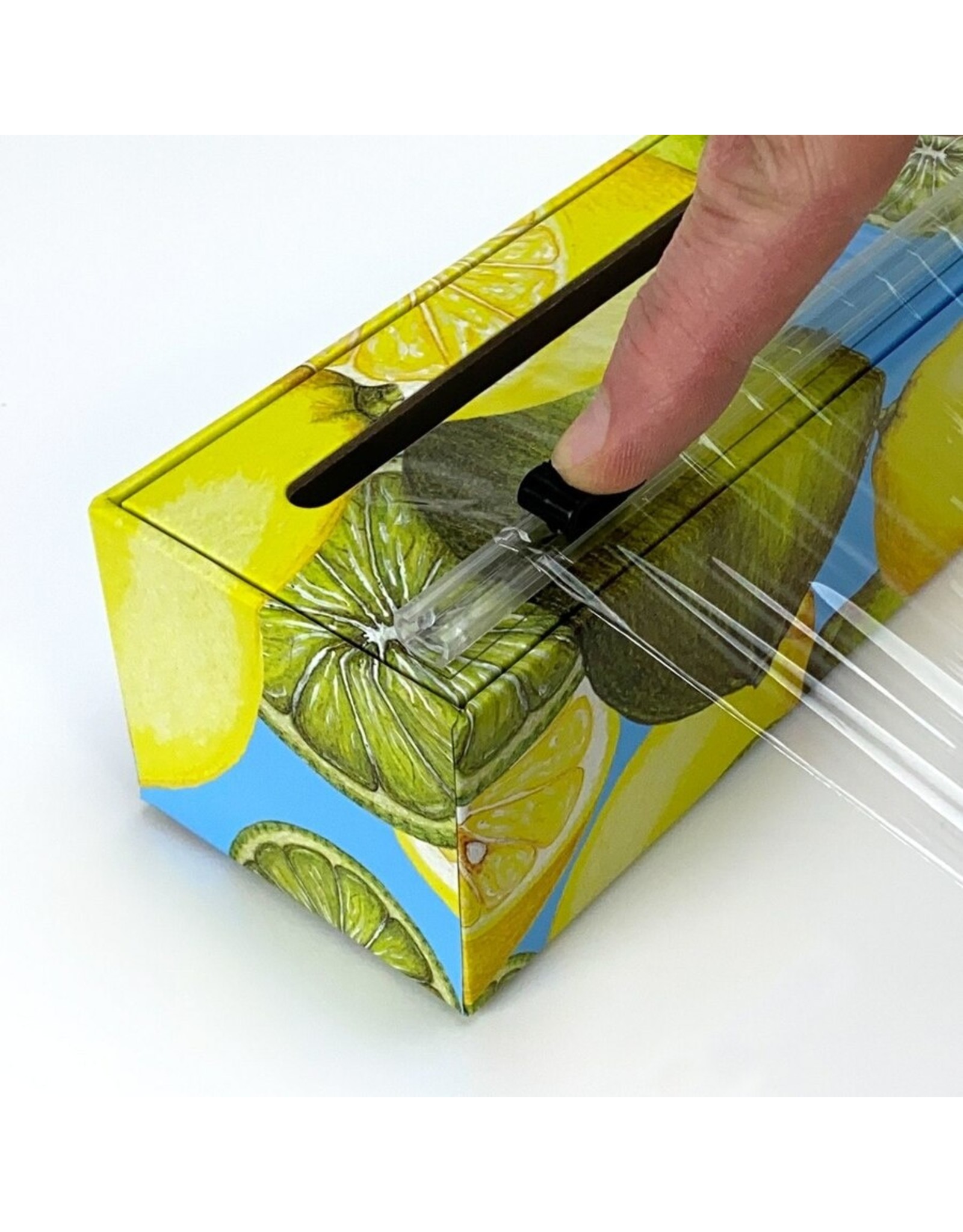 Chicwrap Lemon Plastic Wrap Dispenser With 12 X 250' Roll Of Professional Plastic  Wrap - Reusable Dispenser With Slide Cutter : Target
