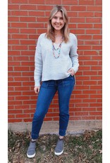 Sunray V-Neck Heather Sweater