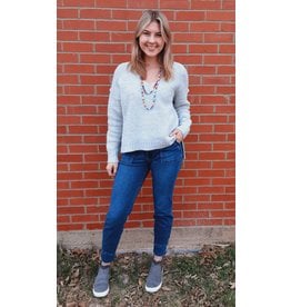 Sunray V-Neck Heather Sweater