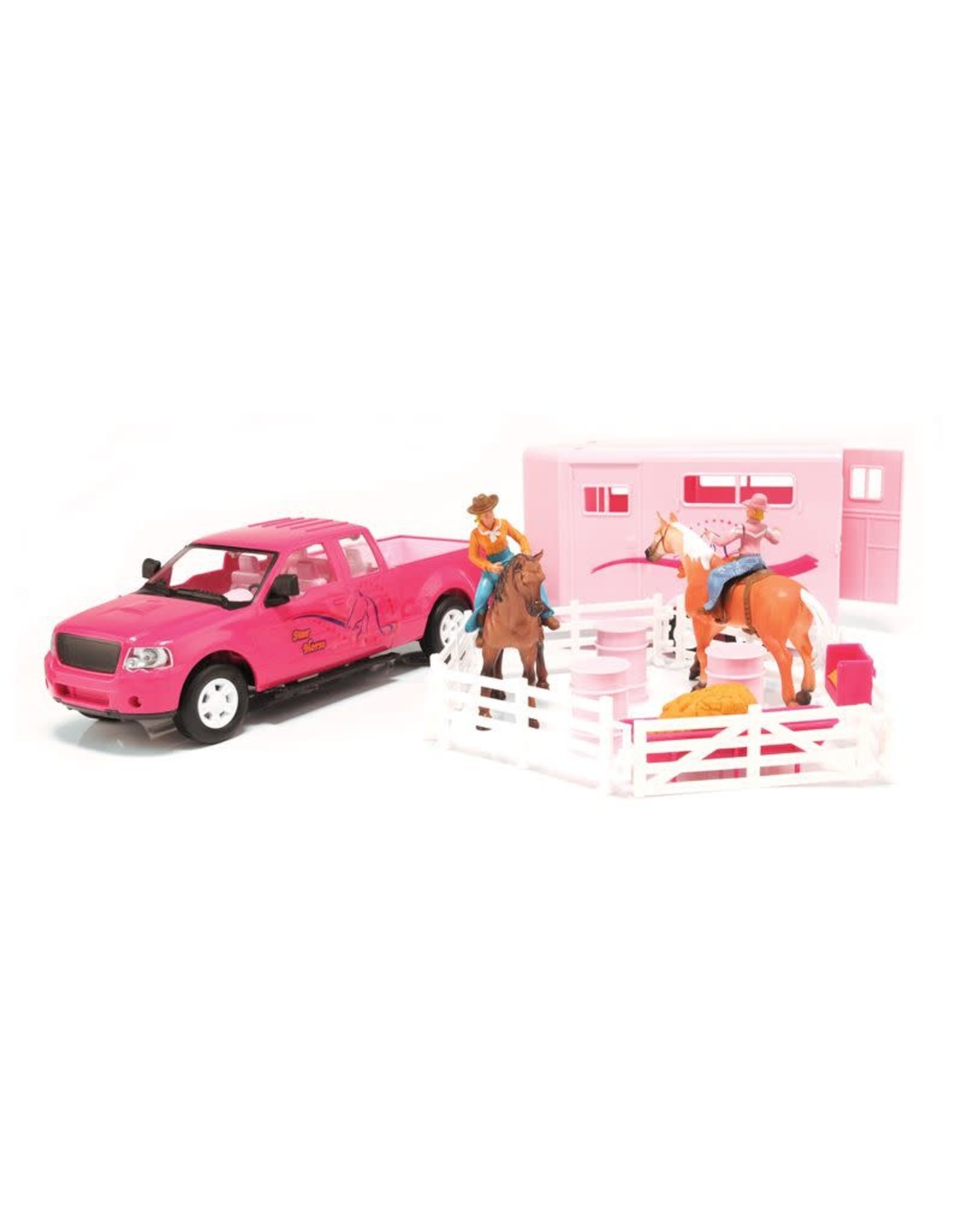 Truck/Trailer/Barrel Figure Set