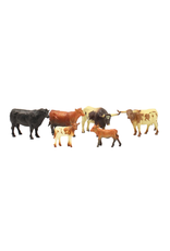 Set of 6 Cow Figures