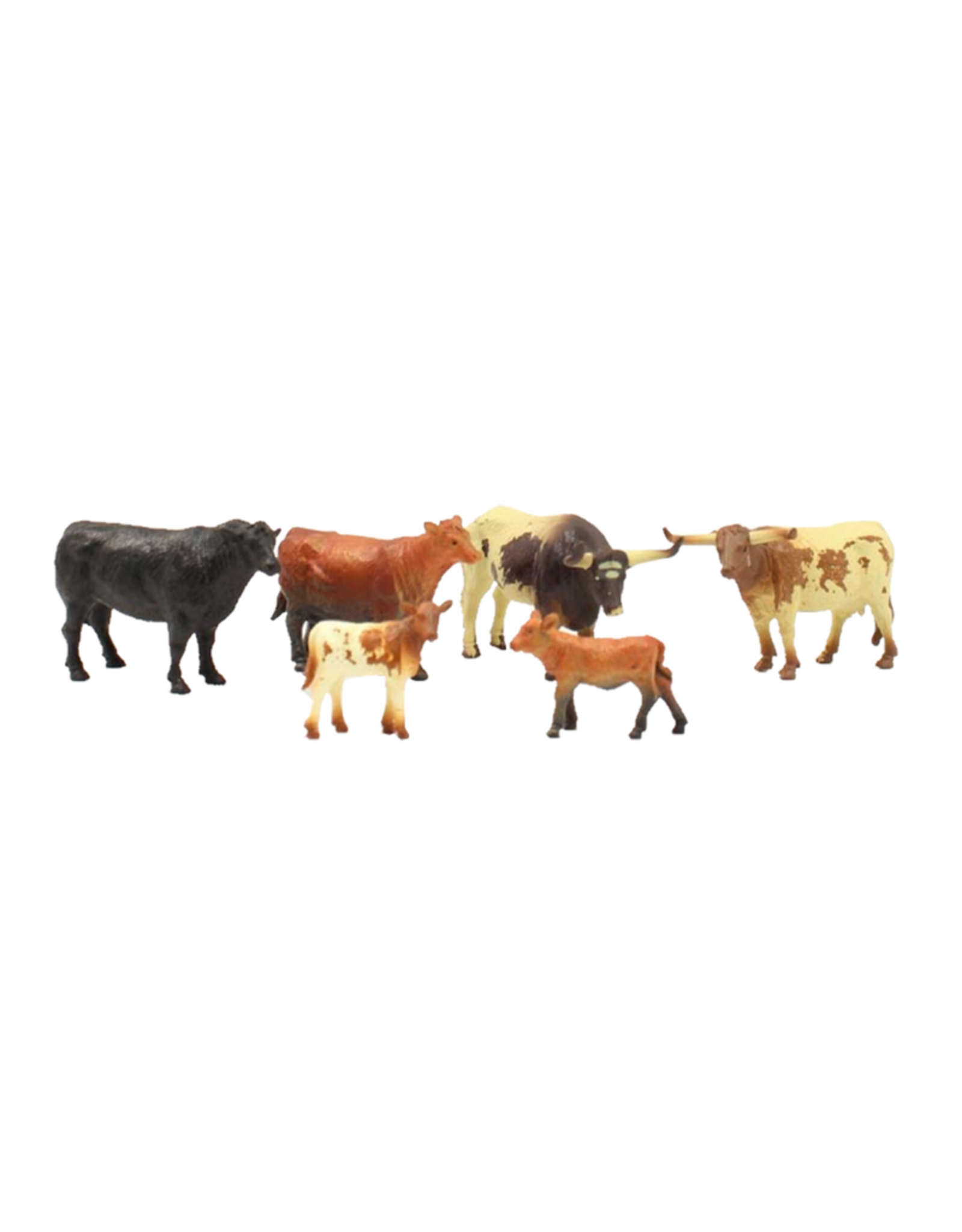 Set of 6 Cow Figures