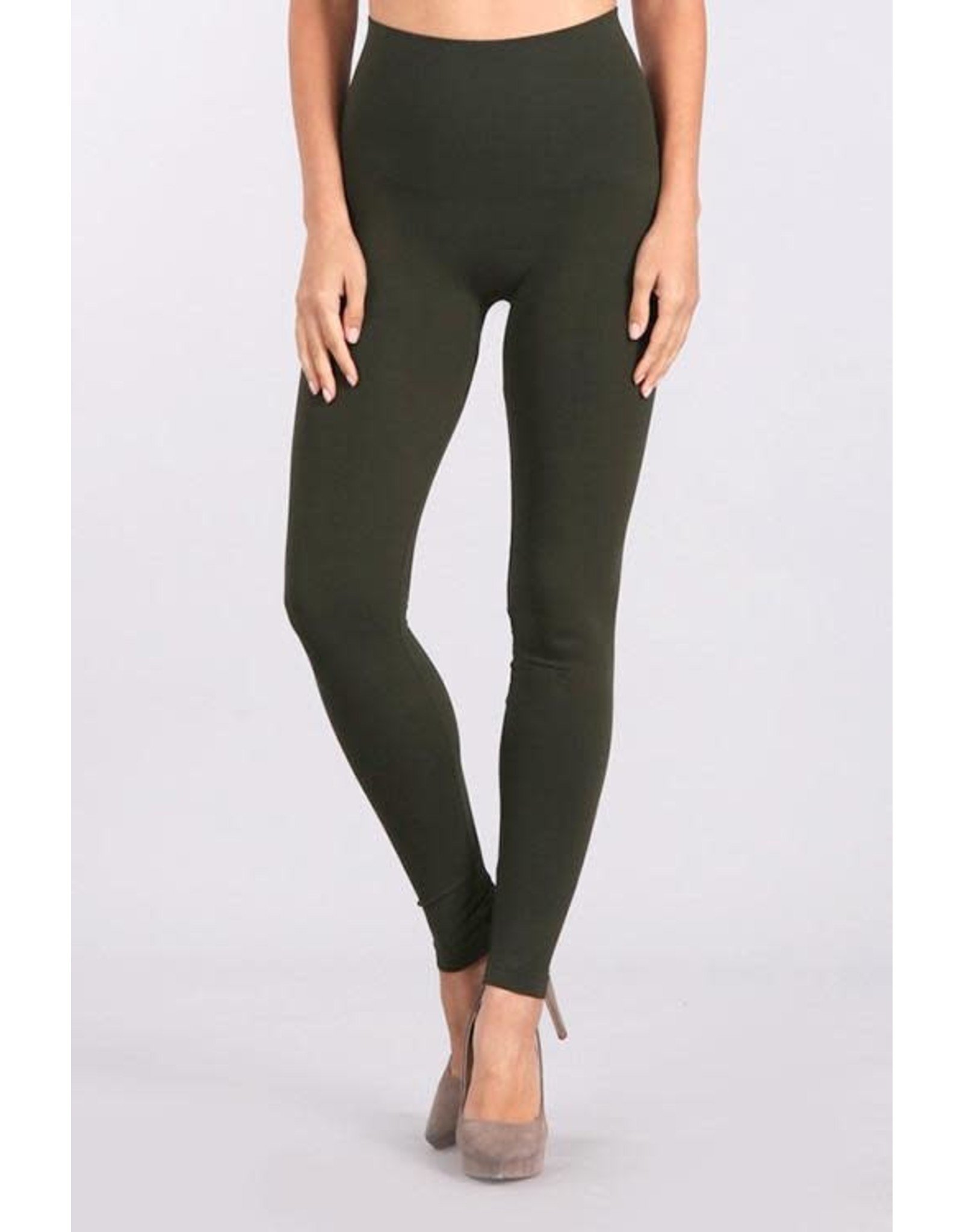 Tummy Tuck Solid High Waist Leggings