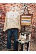 Fuzzy Dotted Sweater Long Sleeve