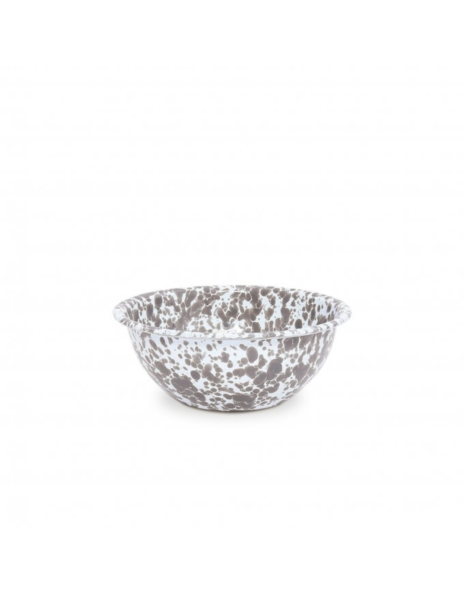 Enamelware Cereal Bowl Splatterware Grey