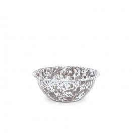 Enamelware Cereal Bowl Splatterware Grey