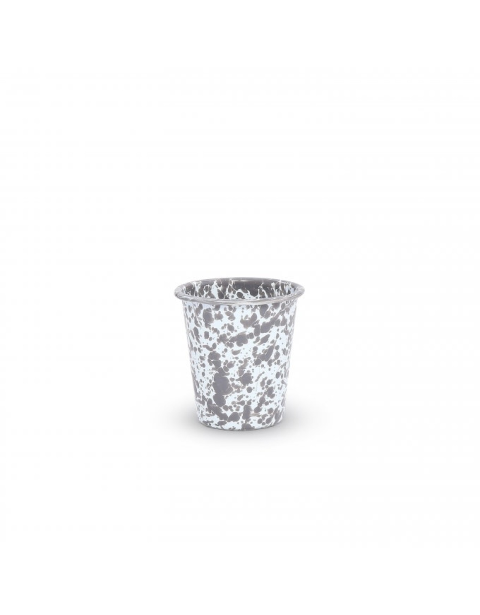 Enamelware 10 oz Short Tumbler Splatterware Grey