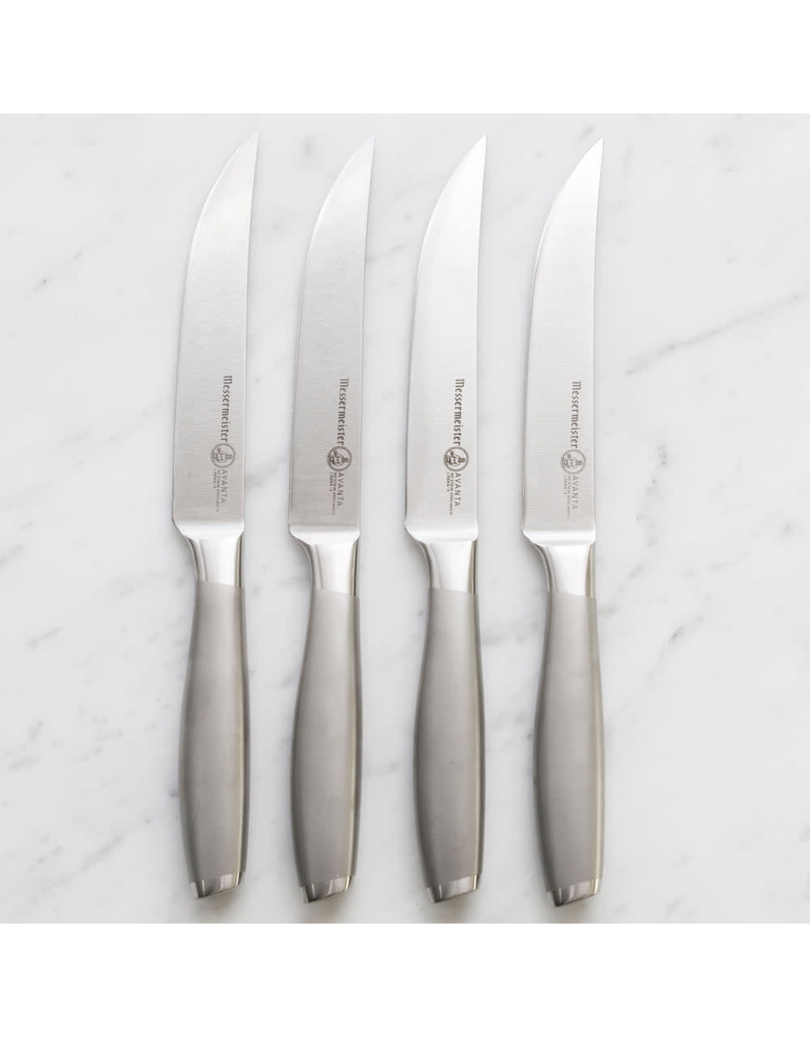 Messermeister Avanta Fine Edge Steak Knife Set, 4-Piece, Stainless Steel