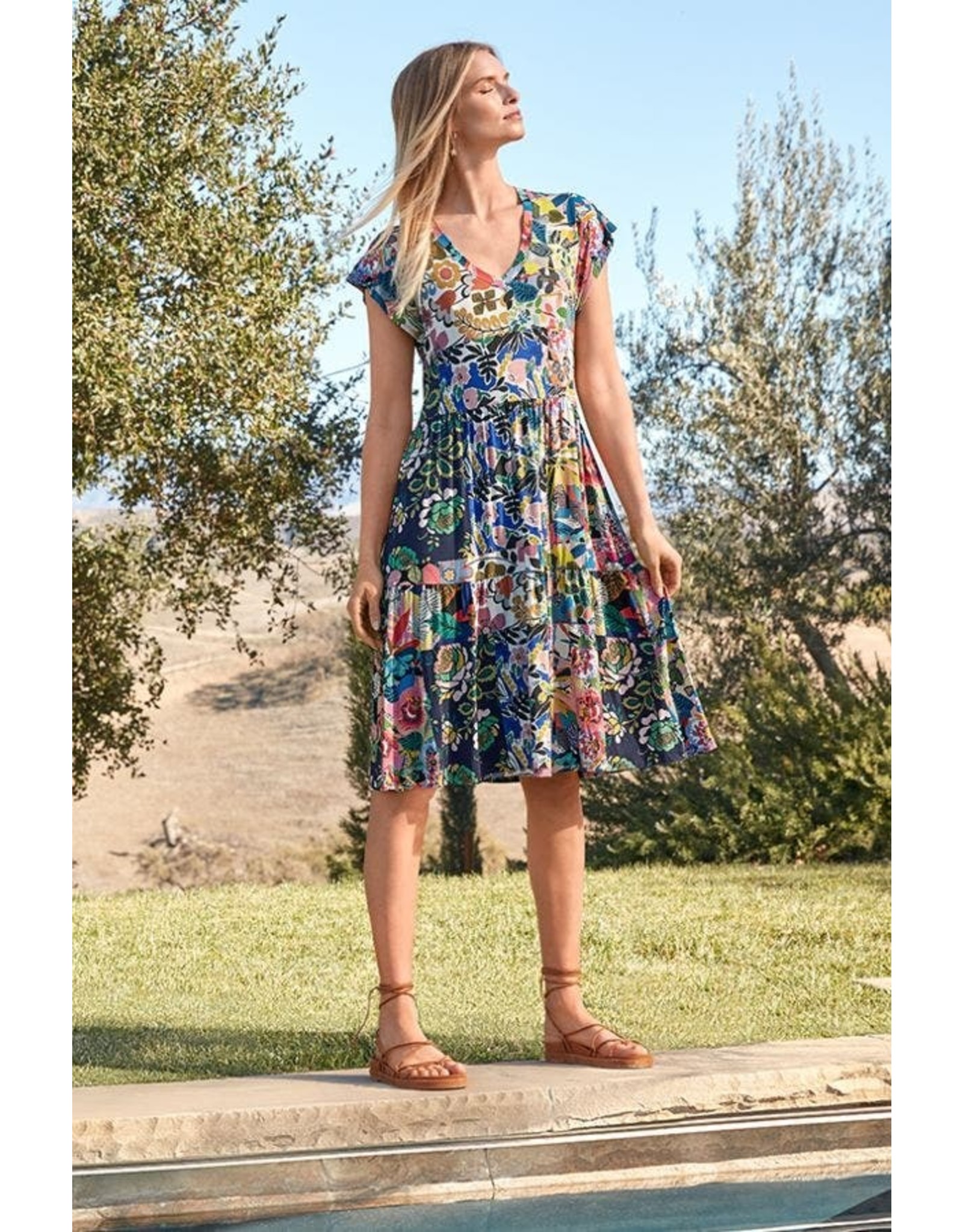 bohemian tea length dress