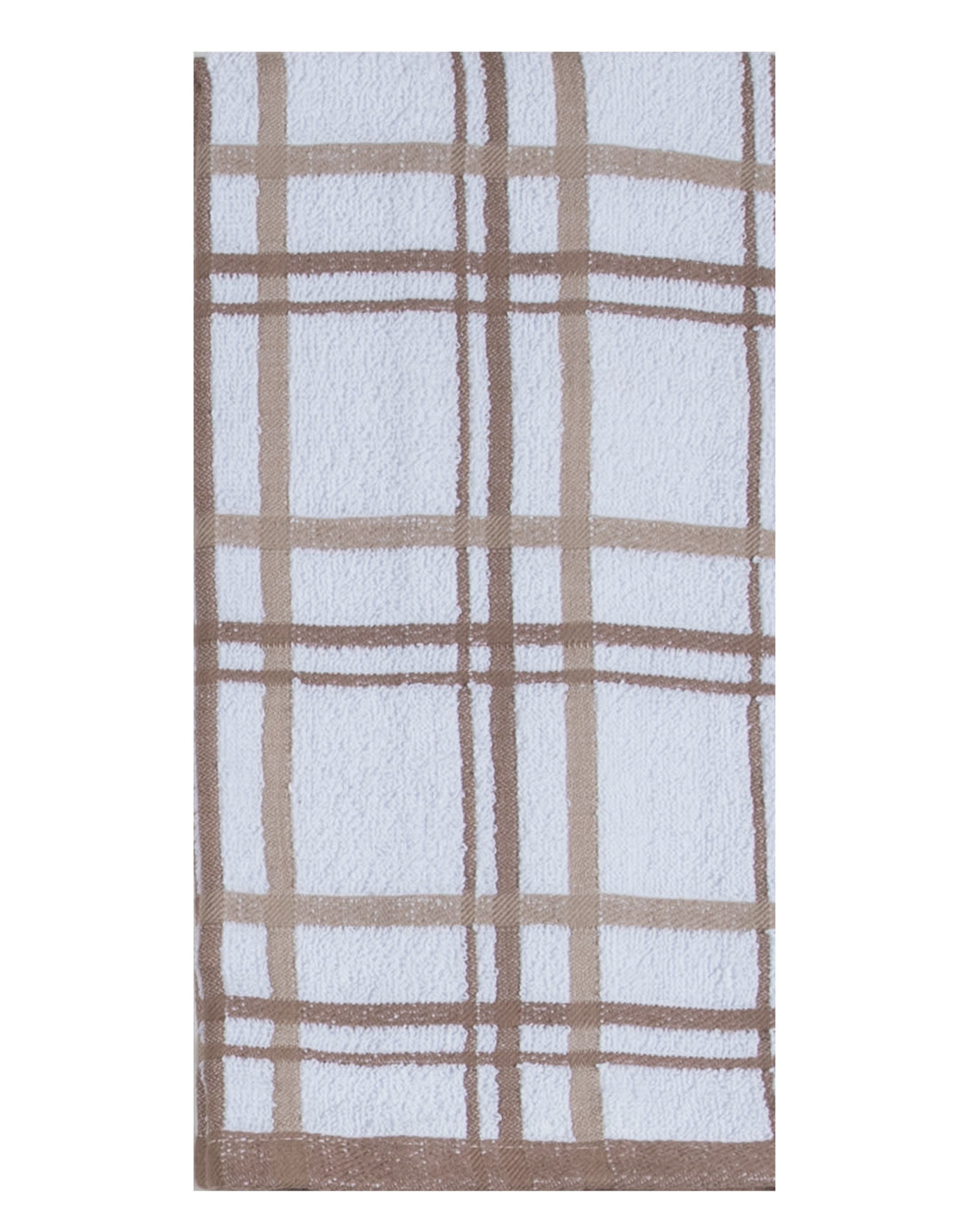 Windowpane 2 Piece Terry Towels - Taupe