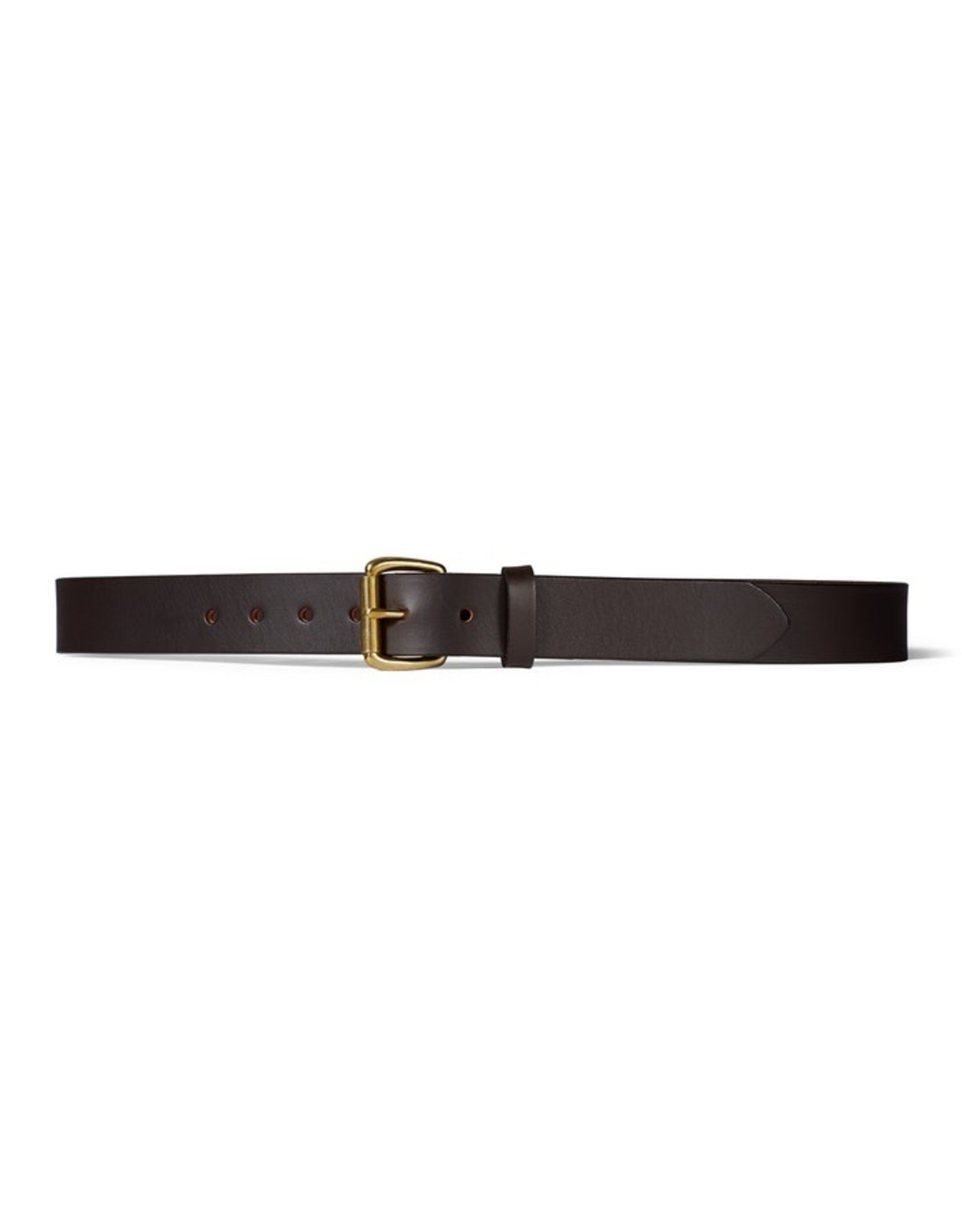 Filson 1-1/4 Bridle Leather Belt Brown Brass Buckle - Blanton-Caldwell