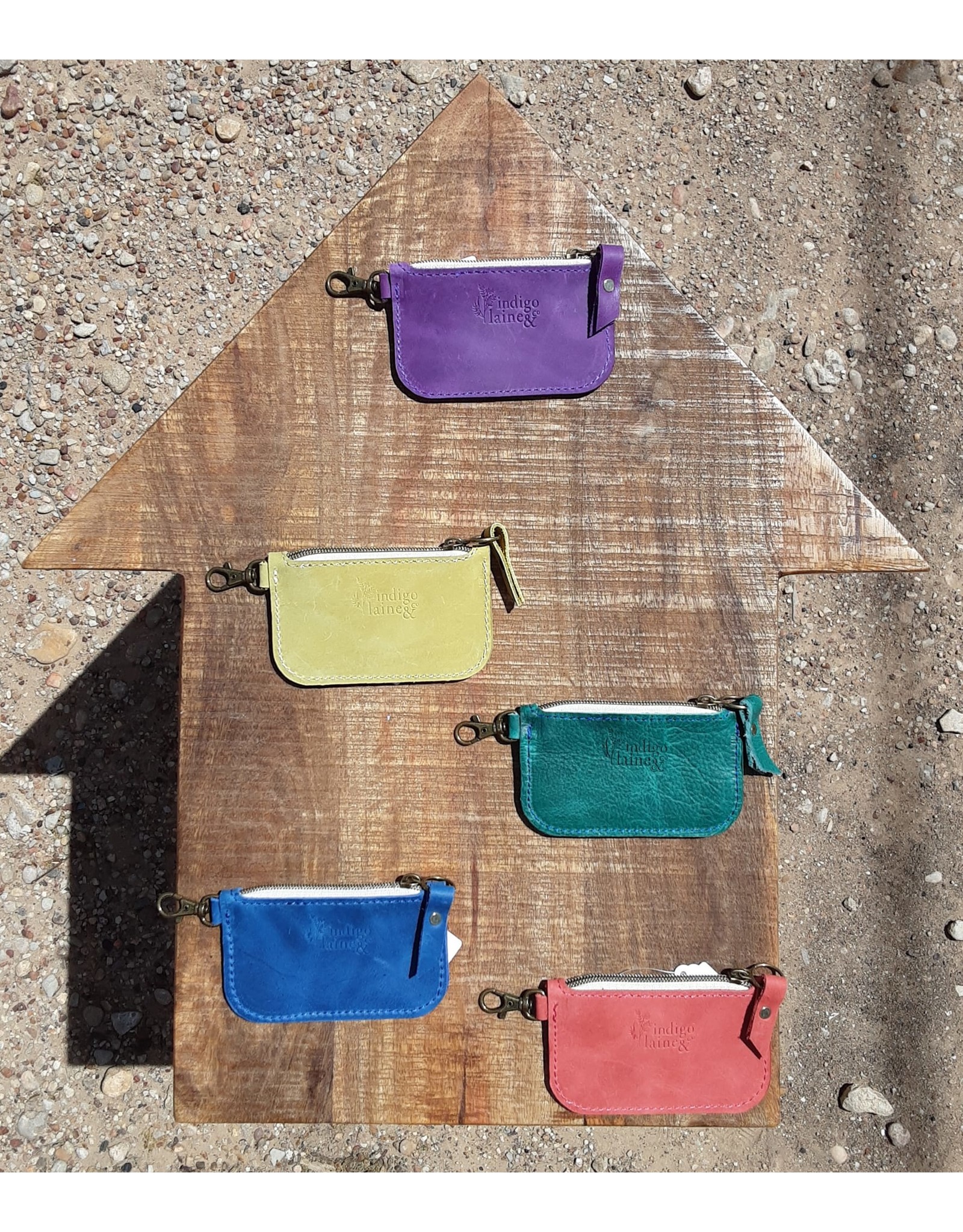 Leather Key Chain Clutch Mini