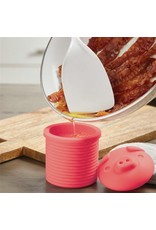 Bacon Bin Grease Holder Pink Pig Shape