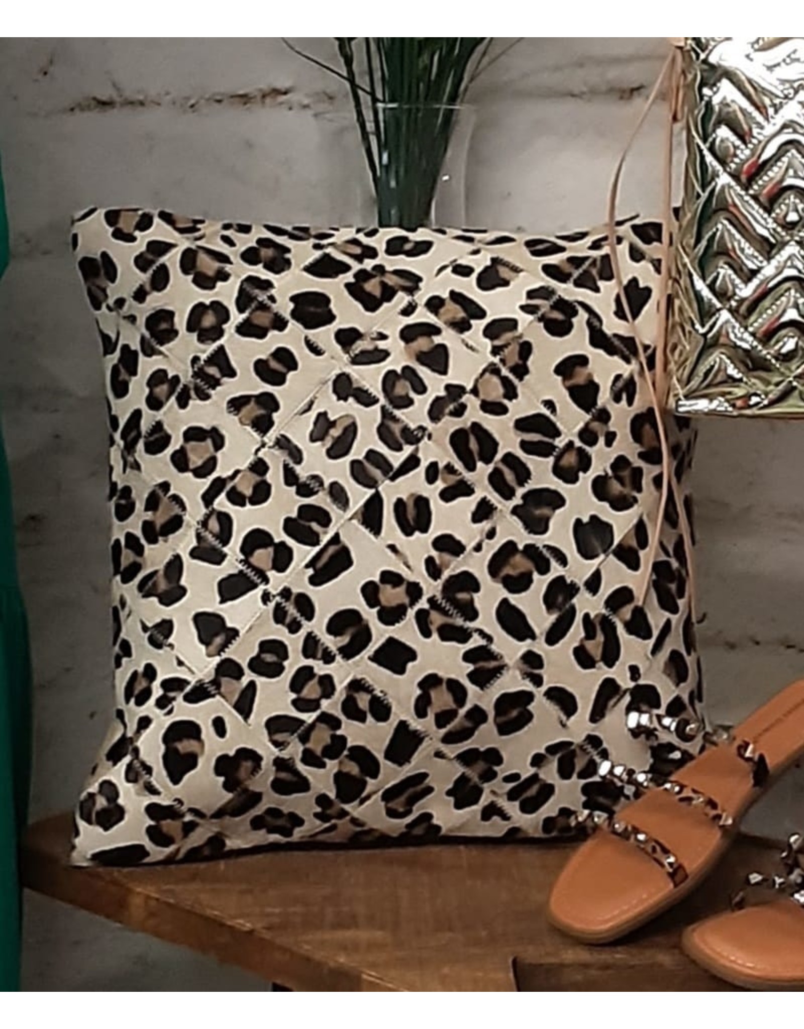 The Royal Standard Austwell Leopard Print Hide Pillow