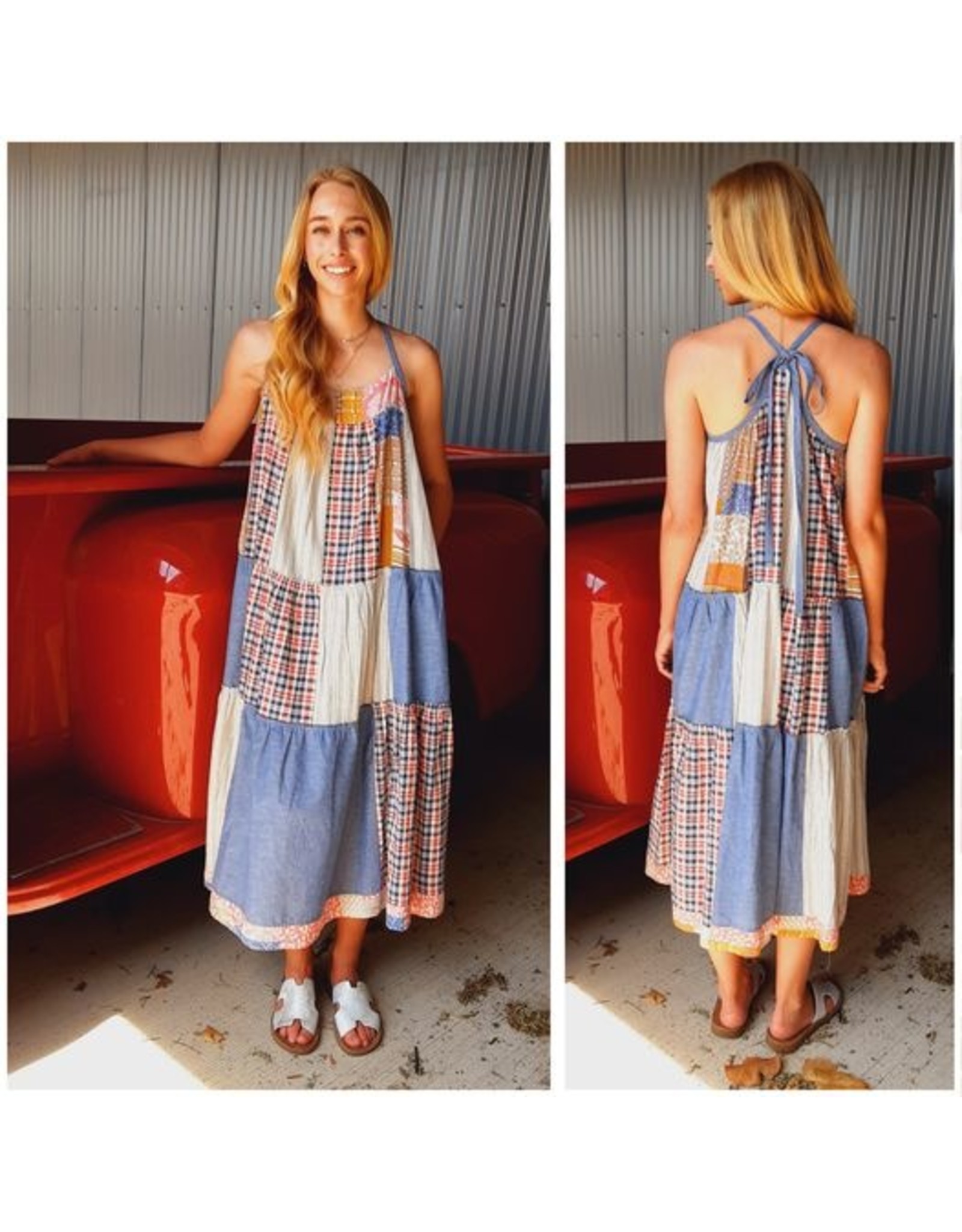 El Segundo Patchwork Maxi Dress