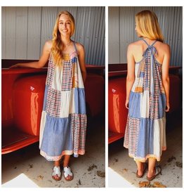 El Segundo Patchwork Maxi Dress