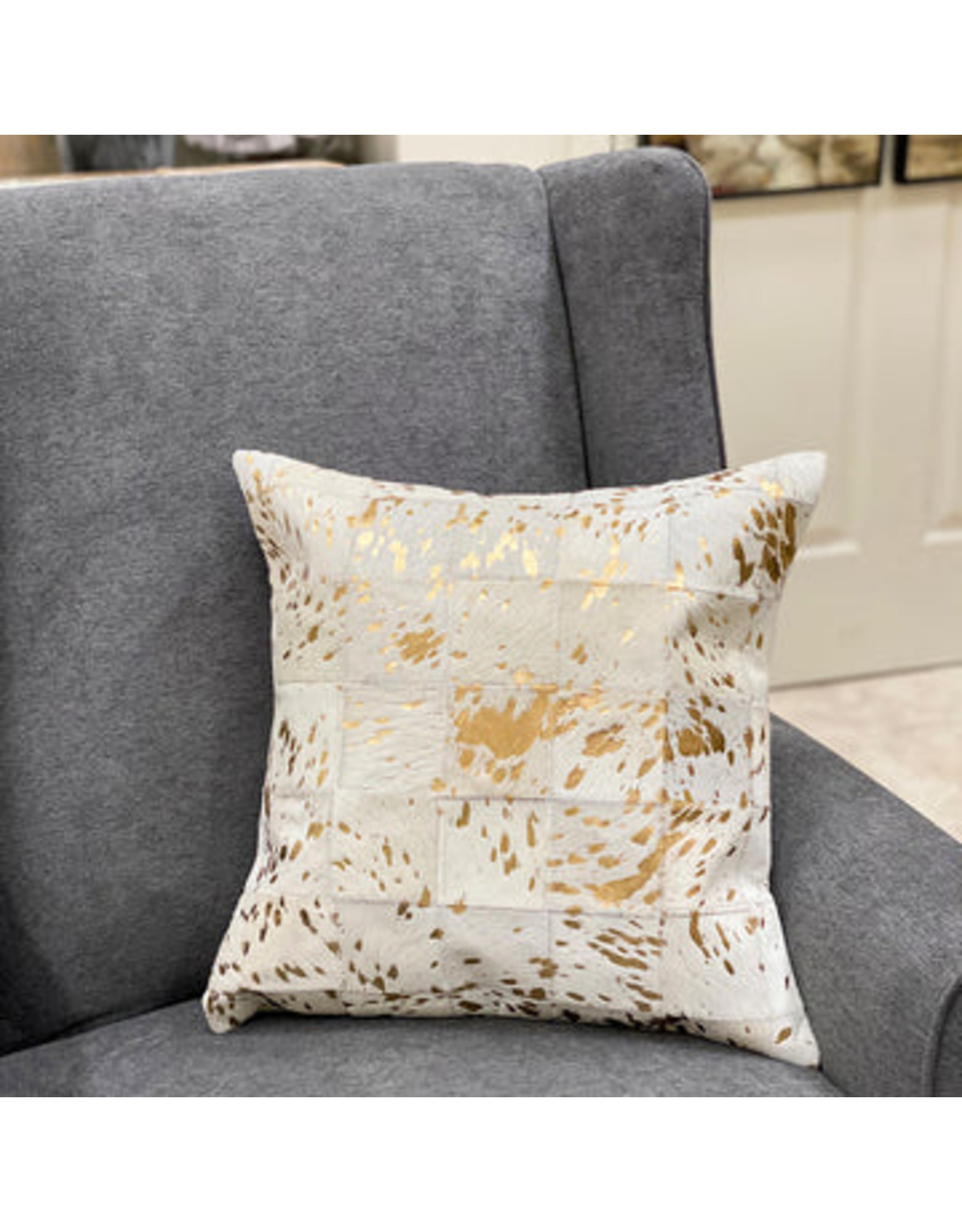 The Royal Standard Abbott Speckled Metallic Hide Pillow