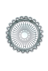Silver Concho Scalloped Dinner Plate