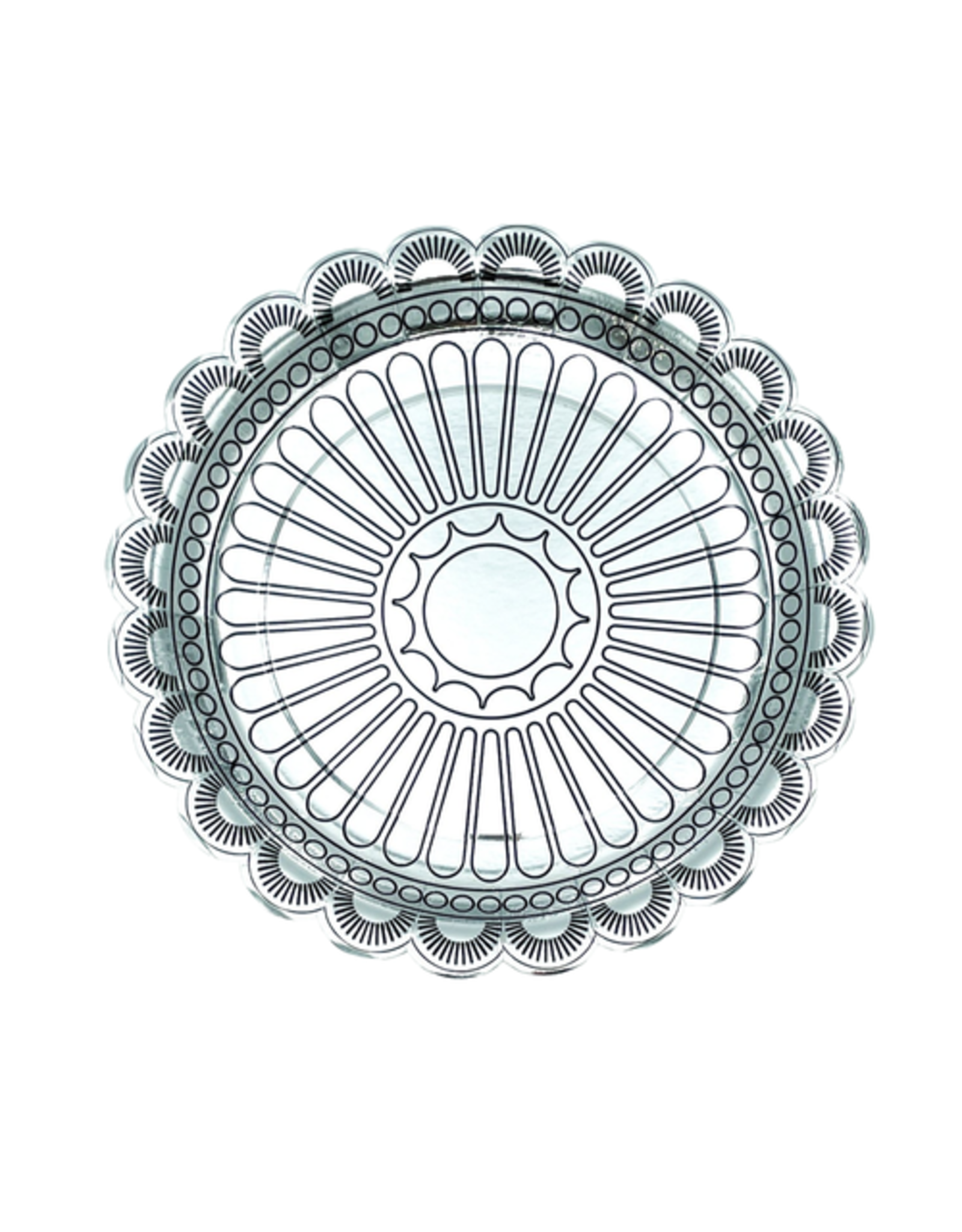 Silver Concho Scalloped Dinner Plate
