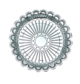 Silver Concho Scalloped Dinner Plate