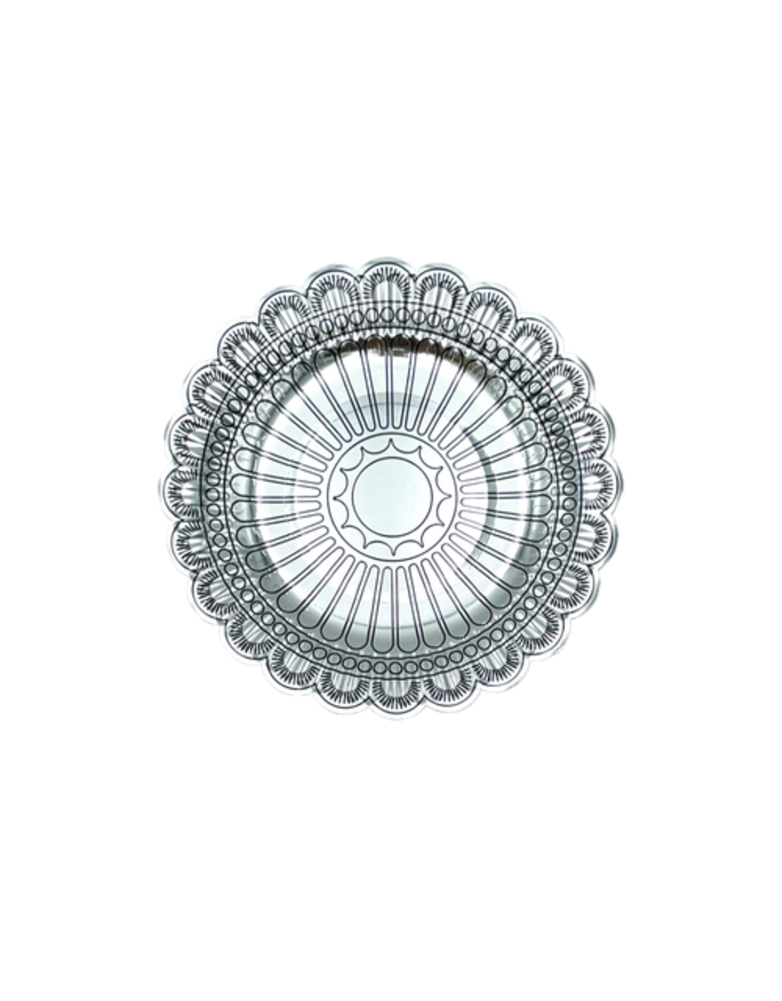 Silver Concho Scalloped Dessert Plate