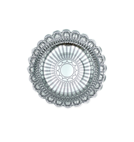 Silver Concho Scalloped Dessert Plate