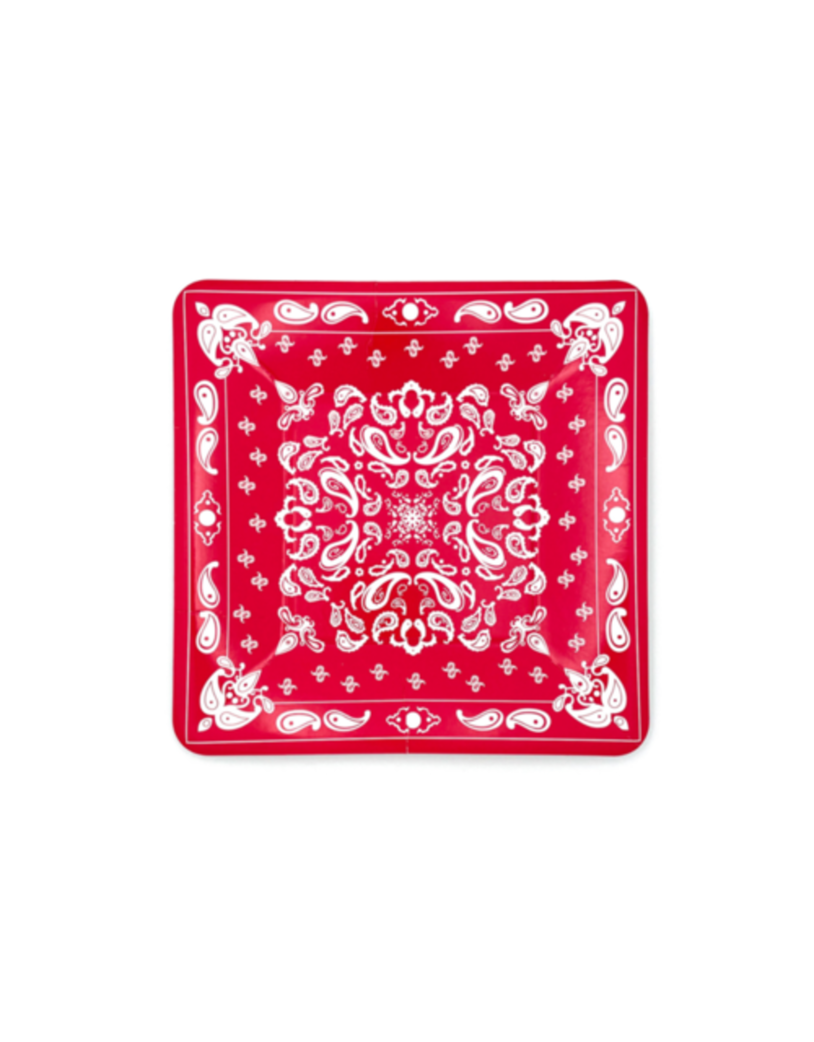 Red Bandana Dessert Plates