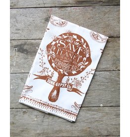 Save the Planet It's the Only One with Cornbread Tea Towel