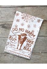 Take No Bull Paisley Print Tea Towel