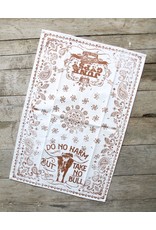 Take No Bull Paisley Print Tea Towel