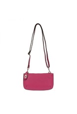 Fuchsia Mini Crossbody Wristlet Clutch