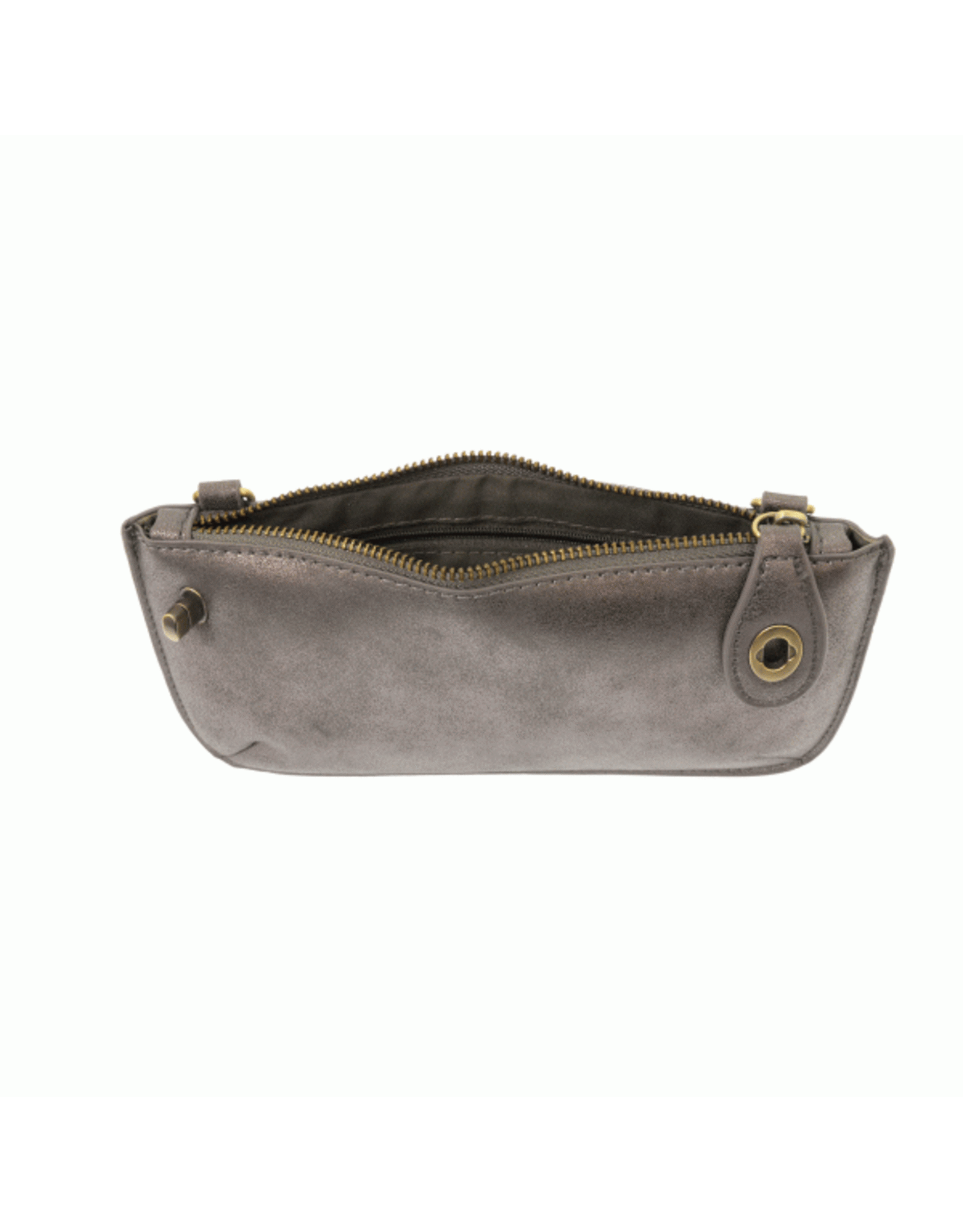 Lux Crossbody Wristlet Clutch-Grey