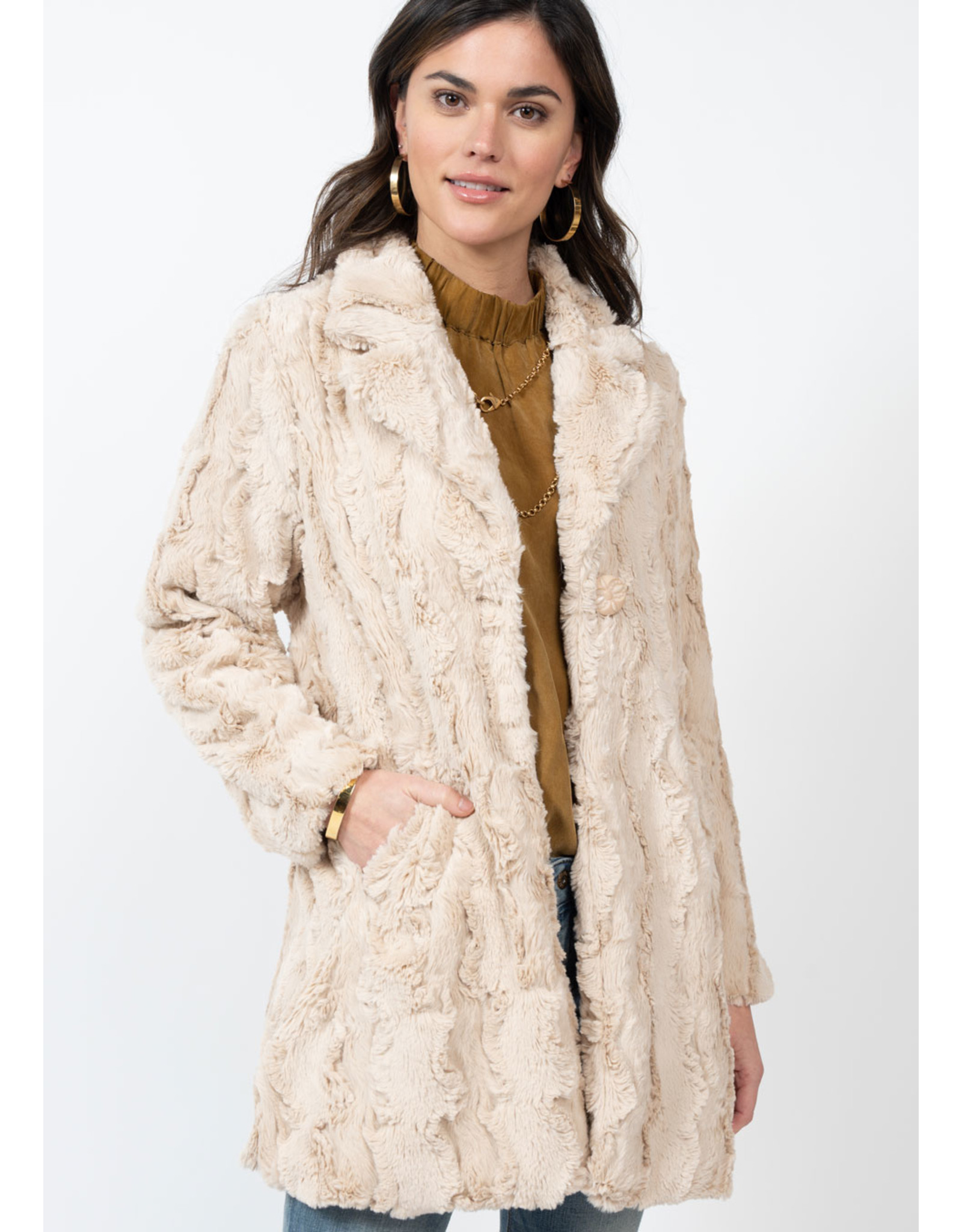 Ivy Jane Faux Fur Car Coat - Blanton 