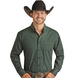 Panhandle Mens Poplin Print Shirt