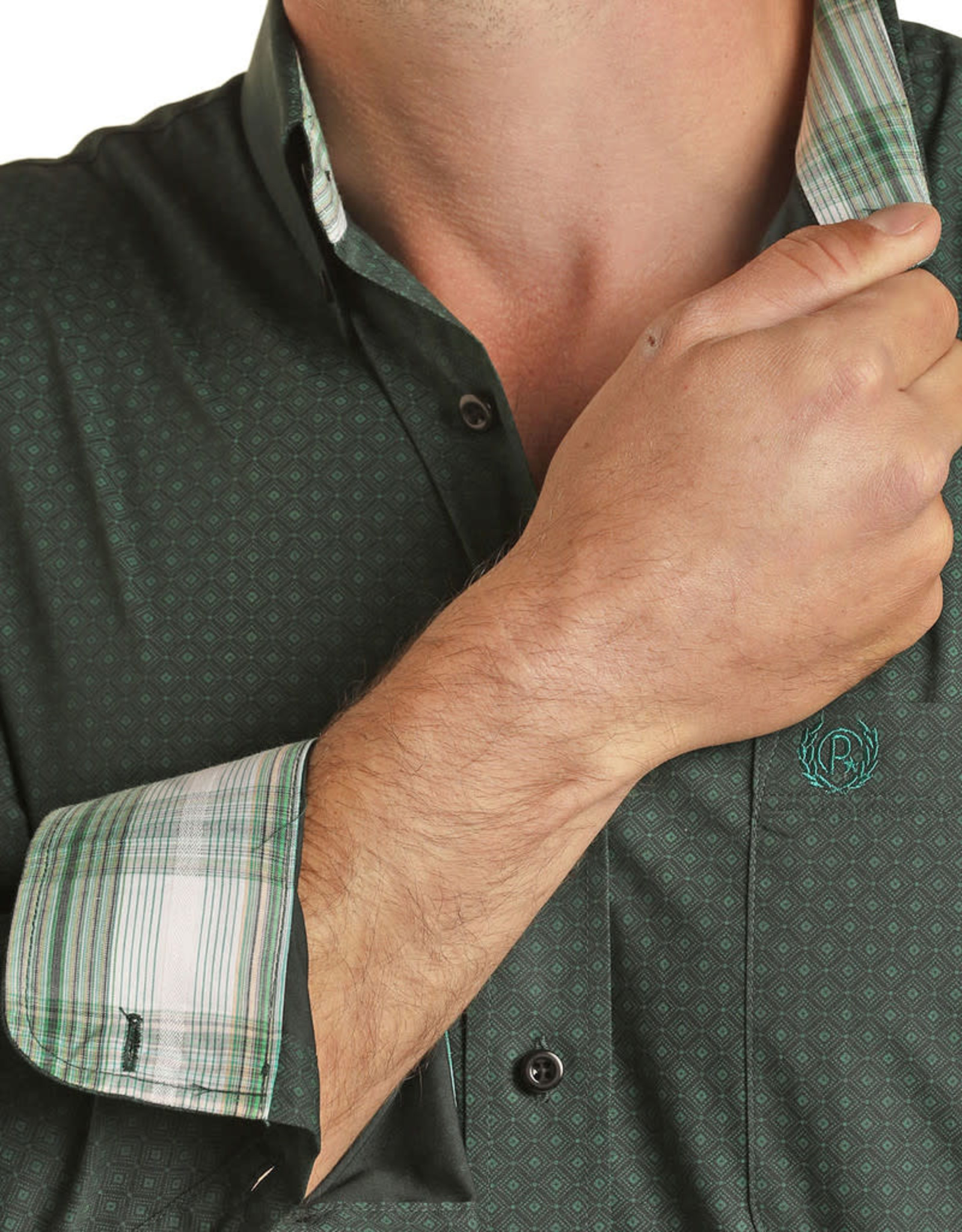 Panhandle Mens Poplin Print Shirt