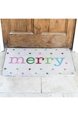 Merry Polka Dot Coir Doormat
