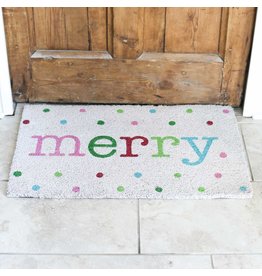 Merry Polka Dot Coir Doormat