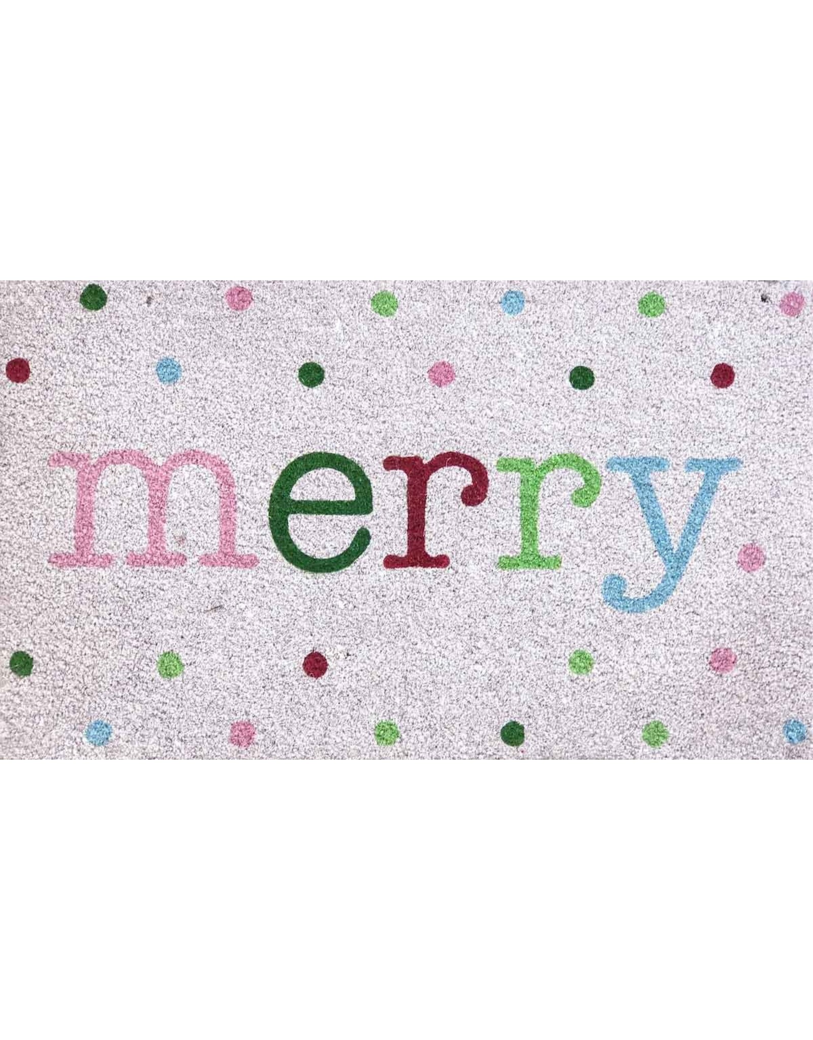 Merry Polka Dot Coir Doormat