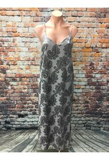 Silver Lavender Cut Velvet Dress