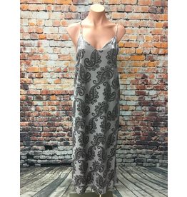 Silver Lavender Cut Velvet Dress