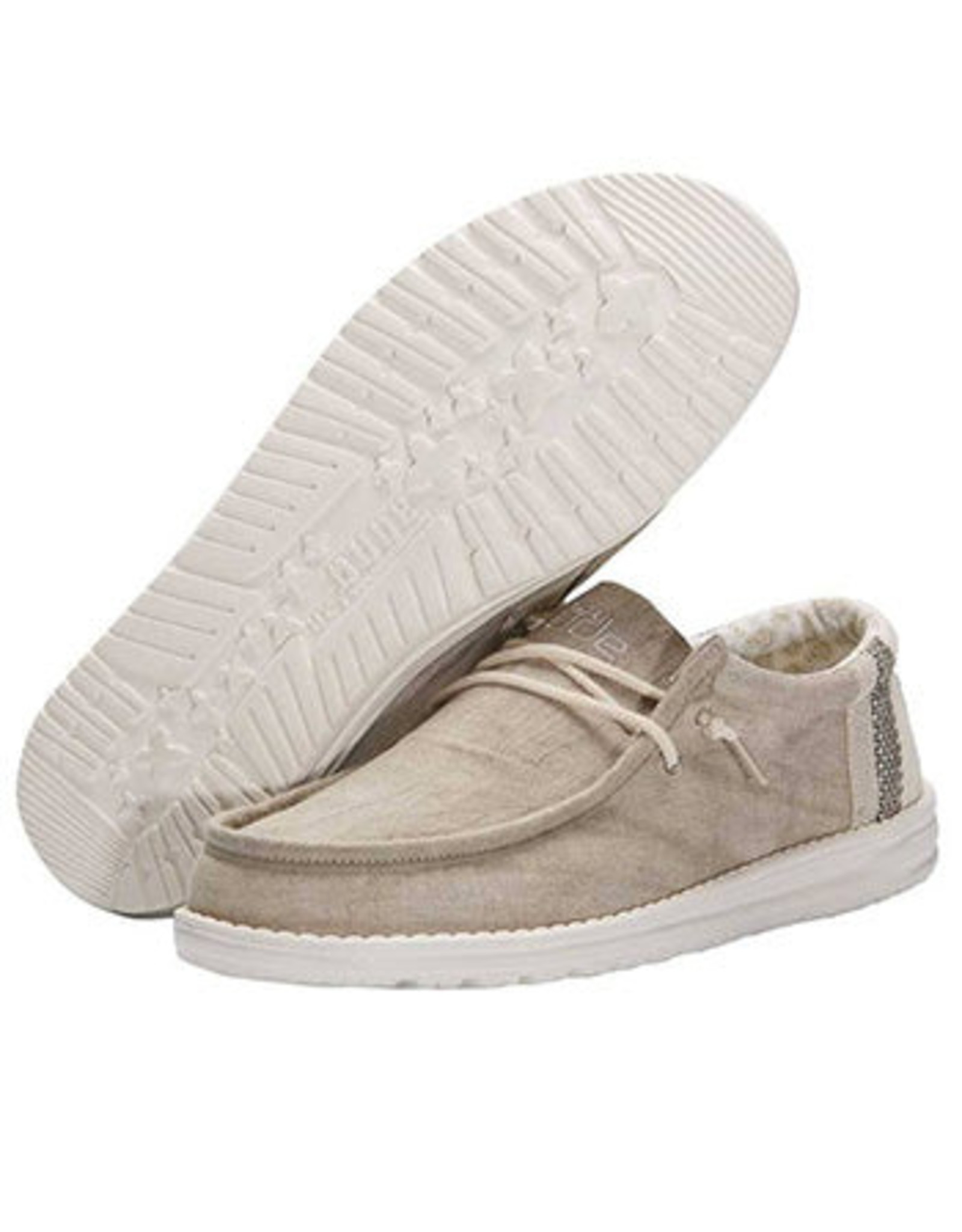 Hey Dude Wally Linen Natural Khaki 