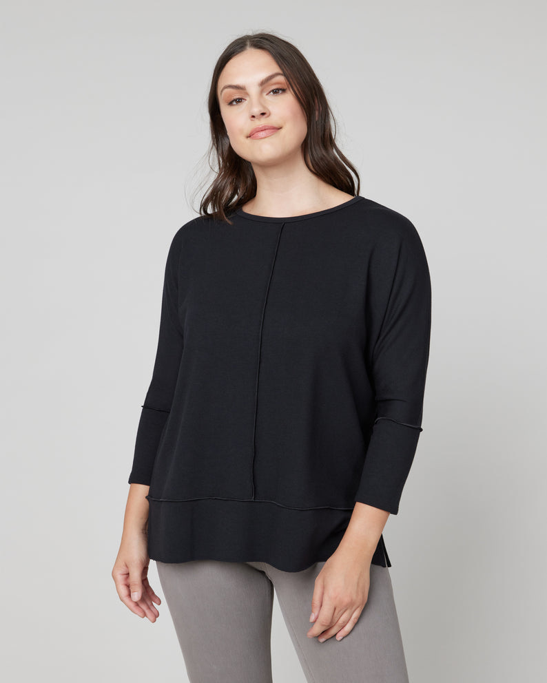 Spanx - Perfect Length Top, Dolman 3/4 Sleeve - Soft Grey Heather – Spinout