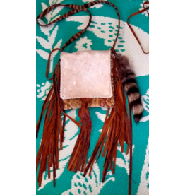 Cross Body Purse with Fringe and Coon Tail