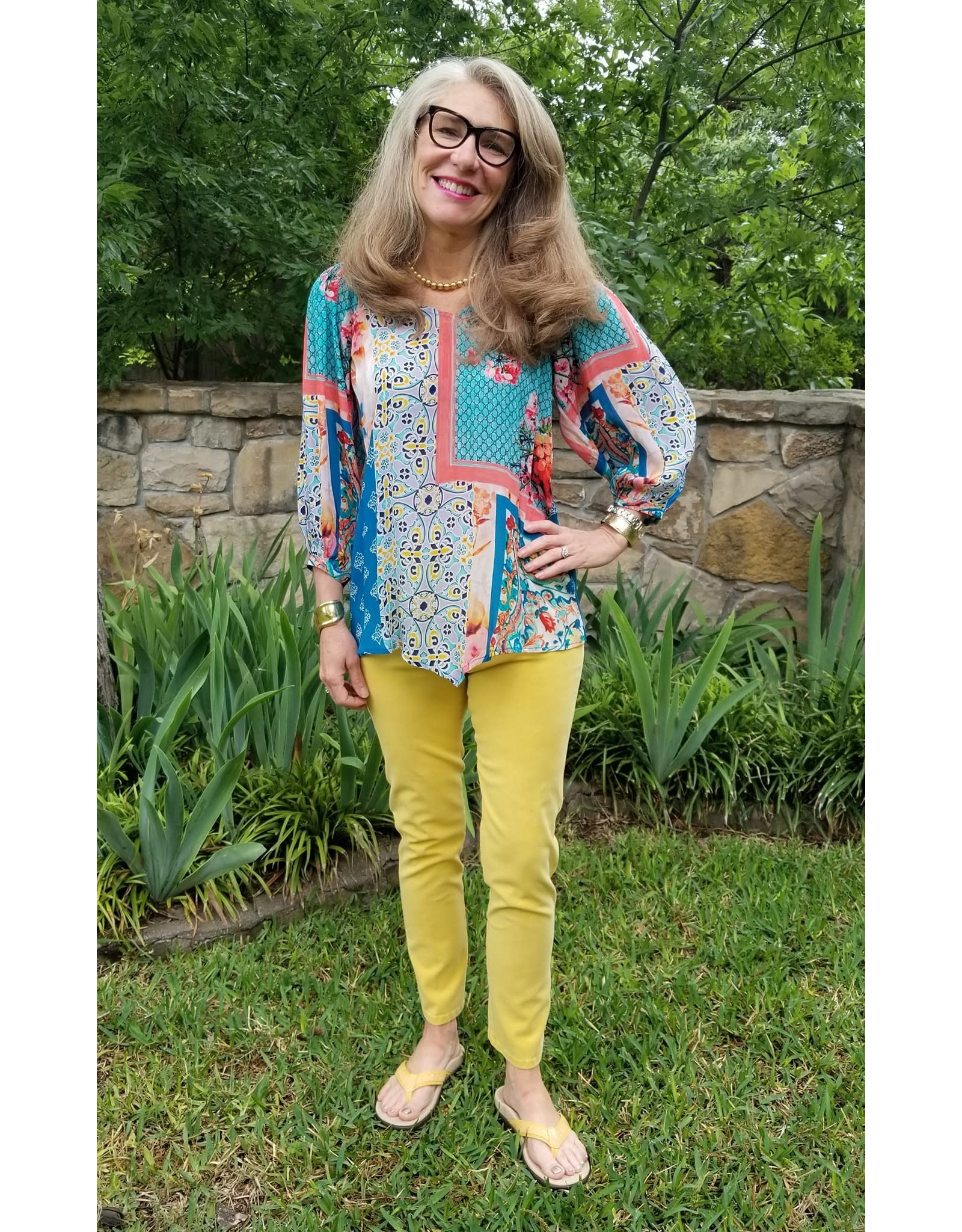 Tolani Multi Color Bianca Blouse