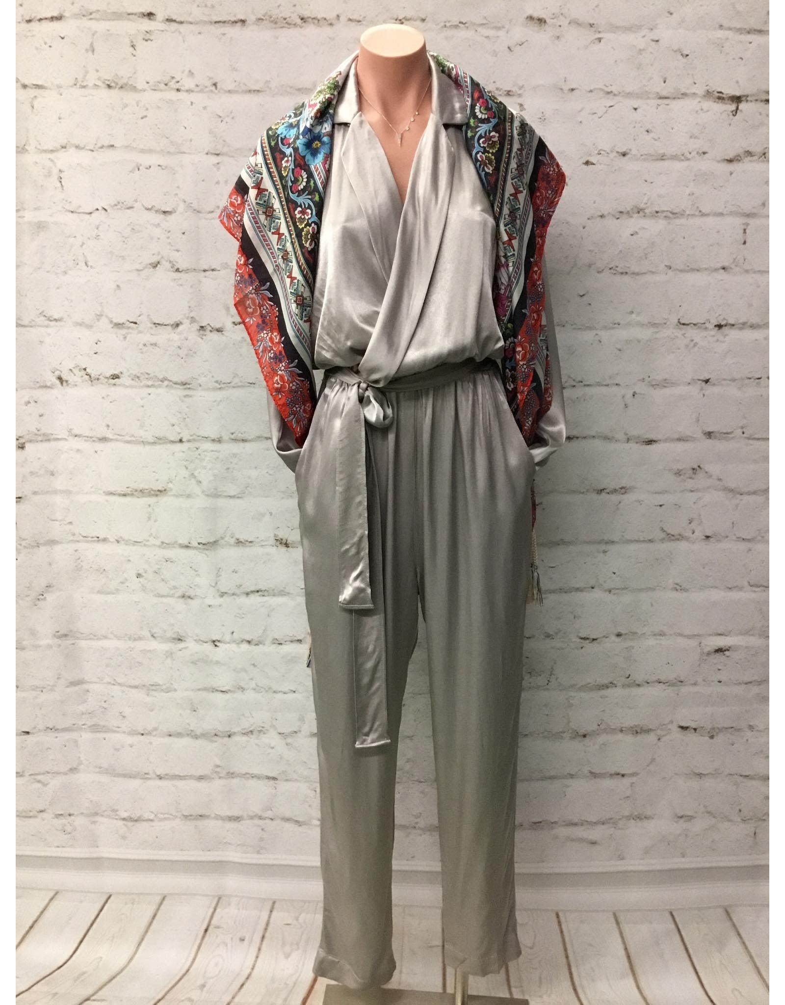 Metallic Silver Jumpsuit