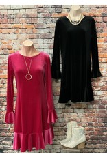 Velvet Ruffle Dress